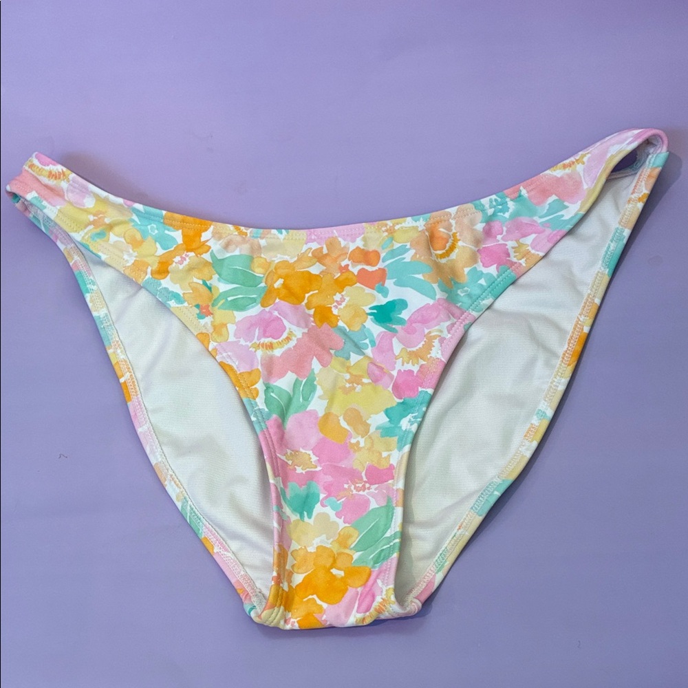 Wild Fable Floral Bikini Bottom - Pink, Yellow, Green